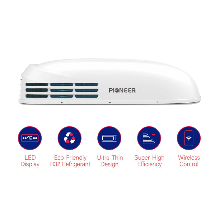 Pioneer® 13,500 BTU Full Inverter Rooftop RV Air Conditioner Heat Pump, 115V